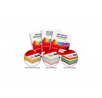 PAPIER XERO A4 KOLOR 80 G MIX 100 ARK pastel. EMER