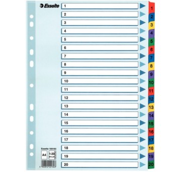 PRZEKŁADKI ES A4 1-20 MYLAR KART. KOL RE NR-100163