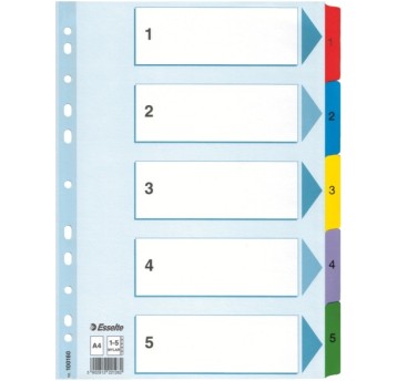 PRZEKŁADKI ES A4 1-5 MYLAR 100160 ,47200